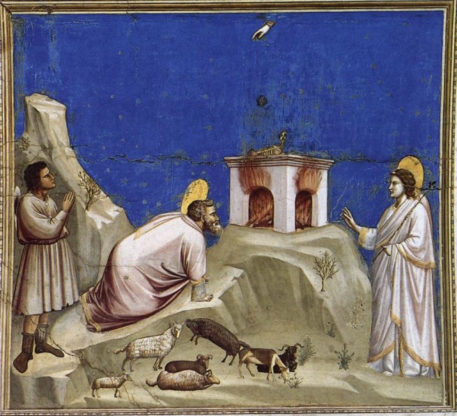 Giotto- Joachim’s Sacrificial Offering (1304) Arena Chapel, Padua, Italy